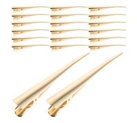 WOONEKY 20 Piezas Pinzas de Metal para Cabello Tipo Cocodrilo Clip de Diseño Engrosado para Peinados DIY Accesorios de Peluquería para Corte y Coloración Uso Profesional y Casual