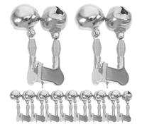 WOONEKY 20 Unidades Campanillas de Pesca Doble Alarma Timbres de Acero Inoxidable para Señales Sonoras Fuertes Dispositivo de Alerta para Carpas y Pesca Lago y Hielo