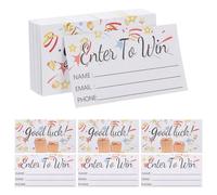 WOONEKY 200 Piezas Boletos de Rifa Tarjetas de Boletos de Rifa en Papel Superficie Lisa Líneas Preimpresas para Aulas y Eventos para Sorteos y Concursos
