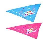 WOONEKY 2piezas Bandanas De Cumpleaños para Coloridas Toallas De Saliva para y Gatos Accesorios y Material Transpirable y