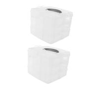 WOONEKY 2piezas Caja De Almacenamiento Portátil Para Manicura De Contenedor De Herramientas De Gran Capacidad Elegante y Práctico Para Guardar Esmaltes De Uñas Para Salones De Uñas o