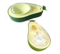 WOONEKY 2piezas Comedero y Bebedero para Gatos y Perros Alimentador Automático De Forma De Fruta Diseño Ergonómico para Mascotas Medianas y Pequeñas Control De Porciones Saludables