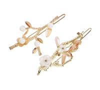 WOONEKY 2piezas Flower Hair Clips for Women Elegant Hairpins for Girls Fashionable Headdress Accessories