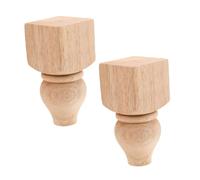 WOONEKY 2piezas Patas De Mesa De Madera Hechas Mano para Muebles Reemplazo De Patas De Escritorio y Mesa De Centro para Sofá Armario y