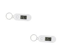 WOONEKY 2piezas Reloj Colgante Digital Silencioso para Claves Reloj De Llavero Creativo para Estudiantes Accesorio Práctico para Exámenes y Uso Diario