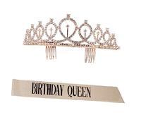 WOONEKY 2piezas Sash De Cumpleaños y Estampado De Accesorios De Decoración Para Celebraciones Infantiles y Adultas