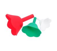 WOONEKY 3 Piezas Embudo de Drenaje Juego de Embudos de Silicona Forma de Flor, para Aceite y Líquidos, Fácil de Limpiar, para Cocinas Domésticas y Uso en Cocina
