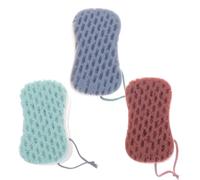 WOONEKY 3 piezas Esponjas Baño Naturales Suaves Masaje Exfoliante Cuerpo Ducha Cuidado Piel Delicada Color Aleatorio Color Aleatorio