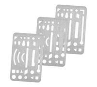 WOONEKY 3 Piezas Plantillas de Borrado Acero Inoxidable Escudo Borrador Ergonómico Reutilizable para Dibujo Diseño Artístico y Manualidades Precisión sin Manchas para Artistas