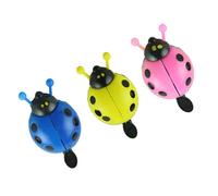 WOONEKY 3 Piezas Timbres Bicicleta con Diseño de Mariquita Colorida Campana Bici Duradera y Segura con Sonido Fácil Instalación para Adultos Color Aleatorio