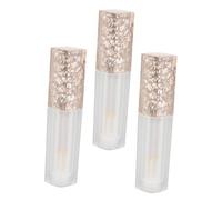 WOONEKY 3 Tubos Vacíos de Brillo de Labios Kit DIY 15 Ml Tamaño Pequeño Plástico Resistente para Hacer Gloss Labial Reutilizable Uso Diario Viaje Oficina