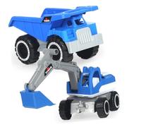 WOONEKY 3 Vehículos de Ingeniería de Simulación, Camión Excavadora, Camión de Juguete de Playa, Plástico Ecológico, Colores Brillantes, sin Pilas, Juego Educativo para Exteriores