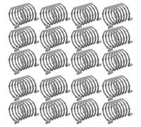 WOONEKY 30 Piezas de Barricadas Militares de Juguete Resortes Resistentes, Valla Perimetral de Base Militar en Color Plata, Accesorios Compatibles para Dioramas y Bloques de