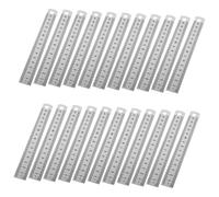 WOONEKY 30 Piezas Regla Acero Inoxidable Doble Escala Rígida Precisión para Carpintería Reparación Guitarra Dibujo Escolar Oficina