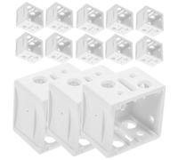 WOONEKY 30 Piezas Soportes para Persianas Mini Montaje Lateral o Superior Soporte Resistente para Barras de Cortinas Instalación Fácil Compacto de Color Blanco