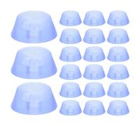 WOONEKY 30 Unidades Patas de Silicona Antideslizantes para Tabla de Cortar Almohadillas Antivibración Transparentes con Agujero de Soporte Estable para Cocina y Protección de Superficies