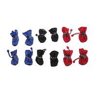 WOONEKY 3juegos Botas De Lluvia Impermeables para Perros Botas De Lluvia Antideslizante Diseñadas para Mascotas Días Lluviosos Disponibles y Materiales
