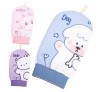 WOONEKY 3piezas Guantes Exfoliantes De Ducha De Manoplas Para Baño Limpieza Para Espalda y Material De y Perfectos Para