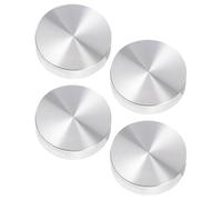 WOONEKY 4 Adaptadores de Disco Redondos de Aleación de Aluminio 30 MM M6 para Mesas de Té y Vitrinas Almohadillas Antideslizantes para Tableros de Vidrio Base Metálica para Mesa Tapa de