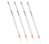 WOONEKY 4 Lápices de Cejas Blancos Resistentes al Agua al Sudor, Lápiz de Maquillaje de Textura Cremosa de Papel y Pasta para Maquillaje Diario y Ocasiones Obsequios