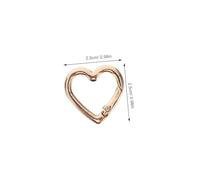 WOONEKY 4 Piezas Clip Mosquetón de Corazón de Aleación de Zinc Premium de Diseño con para Mochila Bolso Resistente y Fácil de Usar Elegante y Práctico para Camping y Senderismo