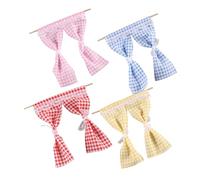 WOONEKY 4 Piezas Cortinas Miniatura para Casa de Muñecas Juego para Decoración DIY Baños y Dormitorios de Instalar Accesorios Elegantes y Detallados para Muñecas