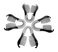 WOONEKY 4 piezas Herramientas para Peinados con Doble Peine de Plátano Flexible Clips para Cabello Fino Negras Peinetas para Mujeres y Niñas