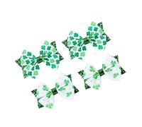 WOONEKY 4 piezas Horquillas de Lazo Bicolor Verde con para Día de San Clips para Pelo Fáciles de Usar y Sujetan Firmemente Tipo de Cabello