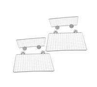 WOONEKY 4 Piezas Parrot Bird Stainless Steel Perch Platform Large Stand Cage Accessory For Budgie Cockatiel Conure Macaw African with Stable Mesh Rest and Exercise Zone