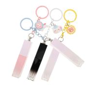 WOONEKY 4 Piezas Unidades Tubos de Brillo Labial Gradiente Envases Recargables con Colgante Unicornio Botellas Vacías para Bálsamo Labial DIY Maquillaje Casero Cosméticos Portátiles para