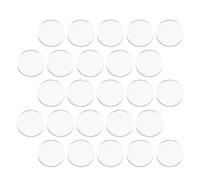 WOONEKY 40 Piezas 40 Almohadillas Antideslizantes de Goma No Adhesivas Transparentes para Mesa de Vidrio, 25 MM X 3 MM, Protectores para Muebles, Parachoques para Tablero de Mesa,