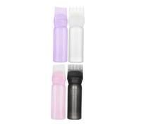 WOONEKY 4piezas Botellas De Tinte Cabello Con Peine Para Raíces Botellas Aplicadoras De Tinte Cabello Para