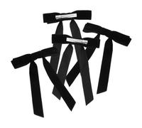 WOONEKY 4piezas Horquilla Lazo De Terciopelo Pinzas Cabello De Moda Lazos Largos Para Niñas Accesorio Versátil Cabello De Princesa Para Niñas