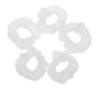WOONEKY 5 piezas Coleteros de Algodón para Mujer Scrunchies Elásticos Diseño Tulipán y Teñido Lazos Suaves y Resistentes para Cabello Grueso