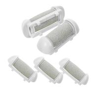 WOONEKY 5 Piezas de Accesorios para Raspador de Pies Eléctricos, Cabezales de Repuesto de Plástico para Removedor de Epidermis Seca, Cuidado Cómodo y Delicado para Pedicura
