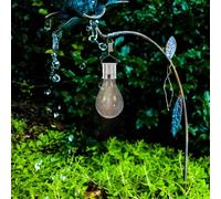 WOONEKY 5 piezas Lámparas Solares Colgantes LED Transparentes para Jardín Exterior Bombillas Decorativas con Panel Solar para Patio sin Electricidad Luz Cálida Ambiental para Fiestas y