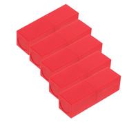 WOONEKY 5 Tubos de Lápiz Labial Vacíos Rojos Succión Magnética para Diy, Material Abs Resistente y Recargable para Bálsamo Labial y Barra de Labios