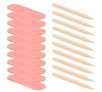 WOONEKY 50 Mini Limas para Uñas Desechables de Doble Cara 5 CM y Palitos de Madera 65 CM para Manicura Profesional Kit Compacto de Limas y Pulidores para Uñas Naturales y Acrílicas