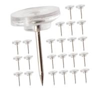 WOONEKY 50 Piezas Chinchetas Transparentes de Cabeza para Corcho y Tableros Tachuelas Versátiles para Decoración de Fotos y Manualidades Casa y Oficina