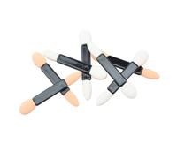 WOONEKY 50piezas Aplicadores Esponja Doble Punta Para Sombra Ojos Esponja Maquillaje Portátil Para Mujeres y Niñas Pincel Difuminador Suave Uso Profesional y Principiantes