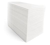 WOONEKY 50piezas Servilletas Desechables Blancas Gruesas De Papel Papel De Celulosa Alta Absorción Para Bodas Fiestas y Uso Doméstico