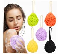 WOONEKY 5piezas Bola De Baño Esponja Exfoliante Para Ducha De Esponja Corporal De Lufa Natural Para Limpiar La Para Baño Casa