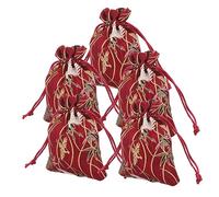 WOONEKY 5piezas Bolsas De Joyería Cordón Bolsas Pequeñas para De Boda y para Almacenamiento De Maquillaje y Accesorios Diseño De Grulla