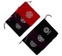 WOONEKY 6 Bolsas de Almacenamiento para Cartas de Tarot Cordón, Bolsa Pequeña de Tela para Joyas y Objetos Pequeños, Organizador Portátil y Ligero para Uso en Viajes y Protección