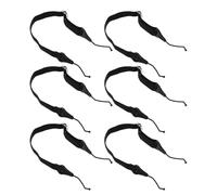 WOONEKY 6 Correas Ajustables para Gafas Infantiles Negras, Correas Deportivas sin Sujección Alrededor del Cuello, Ligeras y Resistentes para Uso Escolar y Actividades al Aire Libre