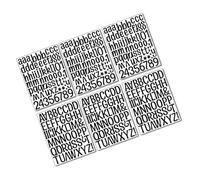 WOONEKY 6 Hojas De Pegatinas Alfanuméricas Pegatinas Con Letras Del Alfabeto Borde De Letras Azules