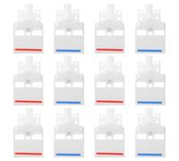 WOONEKY 6 Juegos de Grifos Dispensadores de Plástico para Agua Fría y Caliente, Válvula Pulsador Ángulo Curvo Antideslizante, Repuesto para Dispensadores de Agua Domésticos y