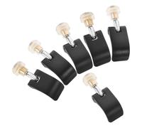 WOONEKY 6 Piezas Abrazadera de Nylon para Bastón de Senderismo con Tornillos de Fijación Cierre Externo Rápido Repuesto Resistente para Clips de Trekking y Escalada