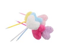 WOONEKY 6 Piezas Bolígrafos de Bola con Pompones de Corazón Bolígrafos Esponjosos de Tinta Suave para Escuela Oficina Regalo San Valentín y Decoración Fiesta para Profesores y Estudiantes