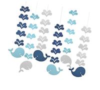 WOONEKY 6 Piezas Colgantes de para Decoración de Aulas y Jardines de Infancia Colgantes Luminosos Azul Degradado Decoración Versátil para Techo Paredes y Ventanas